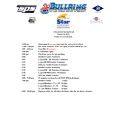 Educational Spring Break Schedule- March 25, 2023